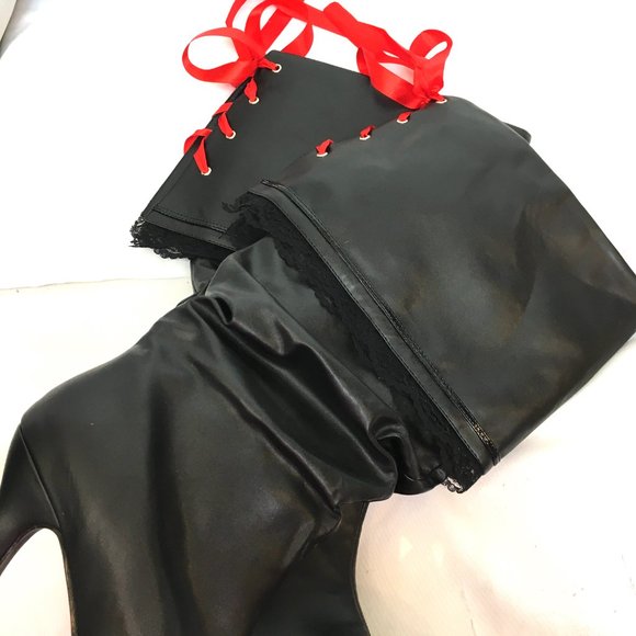 Pirate Buccaneer Mid Heel Knee High Costume Boots by Ellie EUC - Picture 6 of 13